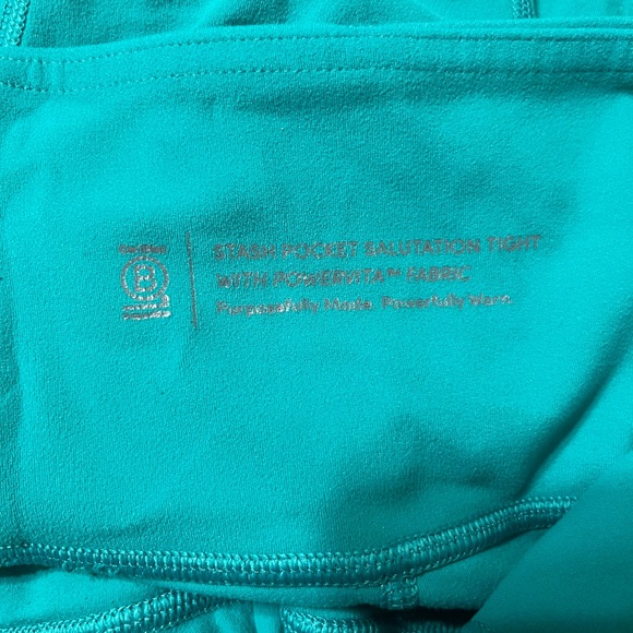 ATHLETA POWERVITA Teal High-Waisted Leggings - Picture 5 of 7